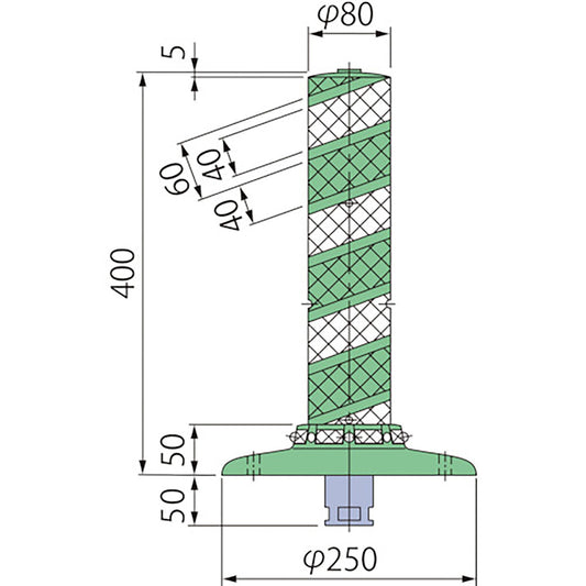 ポストコーン全面反射ＬＣＴＲ－４０－２５０－Ｍ