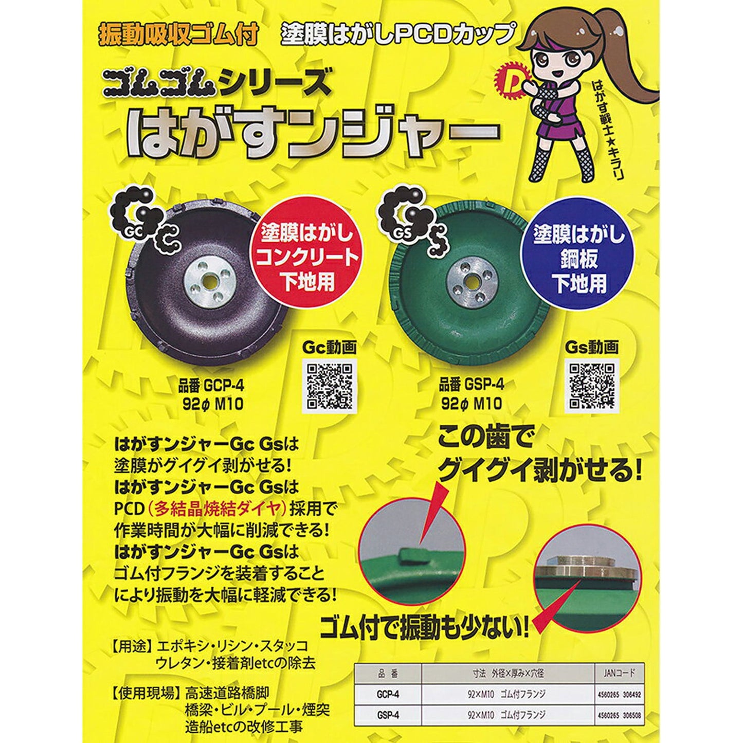 はがすンジャー　塗膜はがしコンクリート下地用　ＧＣＰ－４　１０枚