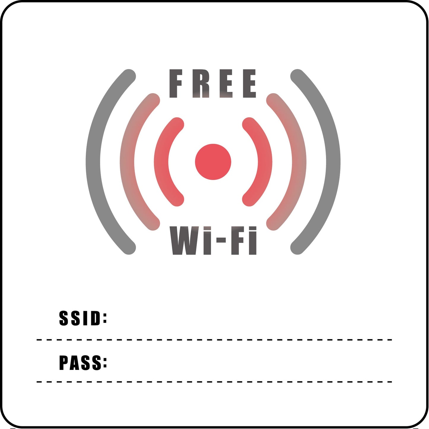 Ｗｉ－Ｆｉサイン　ステッカータイプ　ＷＦＳ＿０３