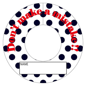 間違い防止タグＭＢＴ－１０紺水玉