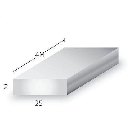 アルミフラットバー　アルマイト付　ｔ２Ｘ２５Ｘ４ｍ　シルバー