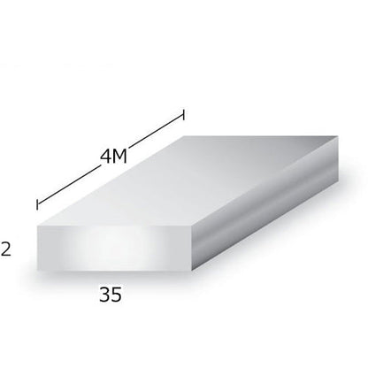 アルミフラットバー　アルマイト付　ｔ２Ｘ３５Ｘ４ｍ　シルバー