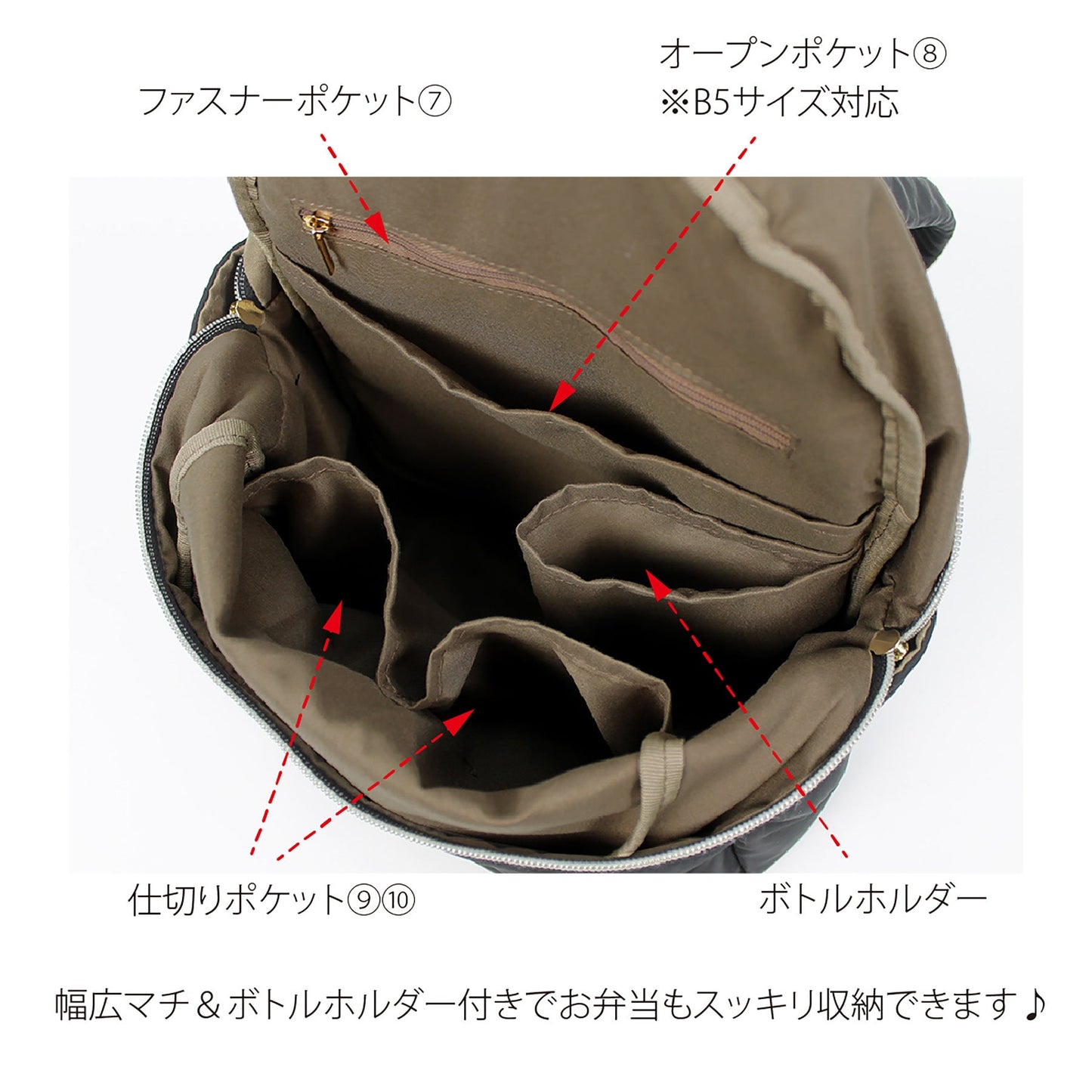 高密度ポリ１０Ｐミディリュック＿ＢＥ　６２１－７３７２
