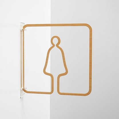 ツケレルン　３Ｗａｙピクトサイン（女子トイレ０１）　チークウッド