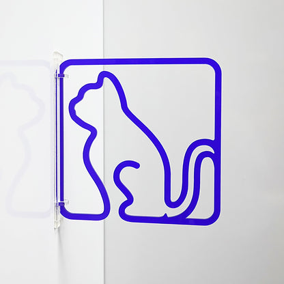 ツケレルン　３Ｗａｙピクトサイン（ＣＡＴ　ねこ　猫）　青