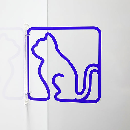ツケレルン　３Ｗａｙピクトサイン（ＣＡＴ　ねこ　猫）　青