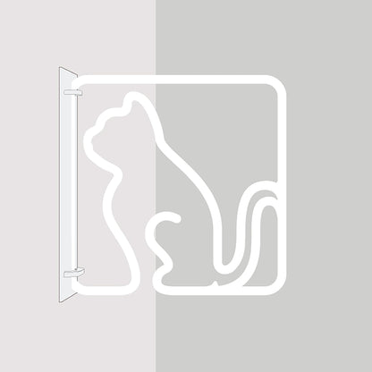 ツケレルン　３Ｗａｙピクトサイン（ＣＡＴ　ねこ　猫）　白
