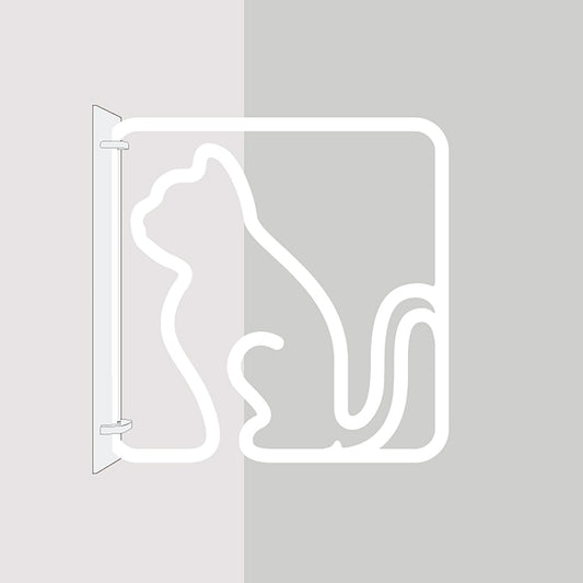 ツケレルン　３Ｗａｙピクトサイン（ＣＡＴ　ねこ　猫）　白