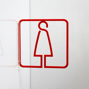 ツケレルン　３Ｗａｙピクトサイン（女子トイレ０６）　赤