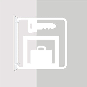 ツケレルン　３Ｗａｙピクトサイン（ロッカー）　白