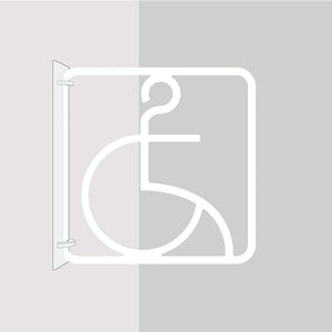 ツケレルン　３Ｗａｙピクトサイン（身障者　バリアフリー０３）　白