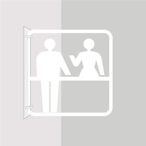 ツケレルン　３Ｗａｙピクトサイン（受付　案内）　白