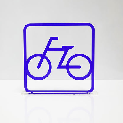 ツケレルン　３Ｗａｙピクトサイン（自転車置き場　駐輪場０１）　青