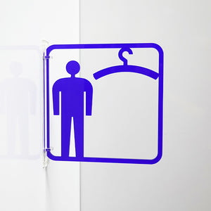 ツケレルン　３Ｗａｙピクトサイン（男子更衣室）　青