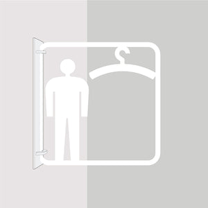 ツケレルン　３Ｗａｙピクトサイン（男子更衣室）　白