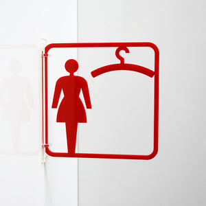 ツケレルン　３Ｗａｙピクトサイン（女子更衣室）　赤