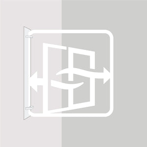 ツケレルン　３Ｗａｙピクトサイン（換気しています左右）　白