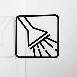 ツケレルン　３Ｗａｙピクトサイン（シャワー室）　黒