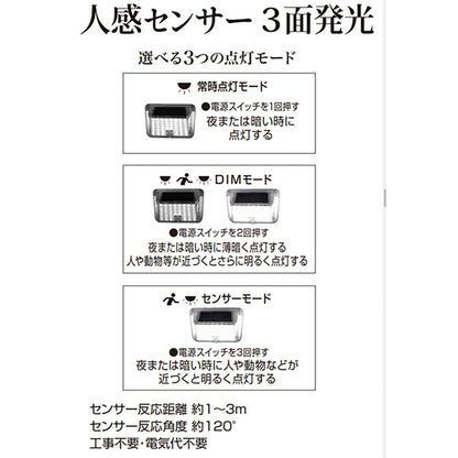 ３ＷＡＹソーラーセンサーライト