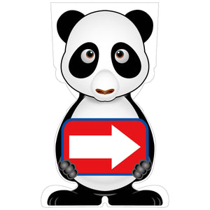 ＧＣコーンサイン　パンダバージョン板のみ　矢印右向き　ＧＣＳＰ－１８