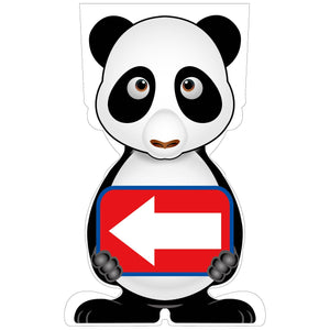 ＧＣコーンサイン　パンダバージョン板のみ　矢印左向き　ＧＣＳＰ－１９