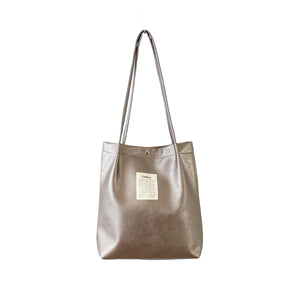 合皮ハンドルタックトート＿ブロンズ