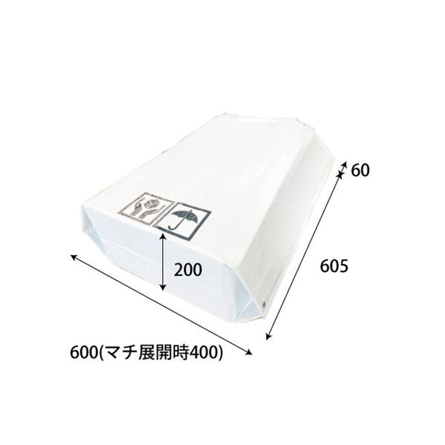 底マチ付ビニールクッションバッグ　ＬＬ　１０８９
