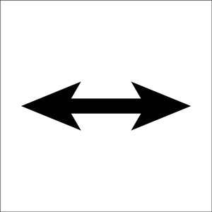 吹付けプレート　ステンシル　両矢印　長さ２４０ｍｍ