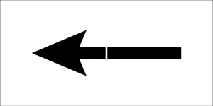 吹付けプレート　ステンシル　矢印　長さ４２０ｍｍ