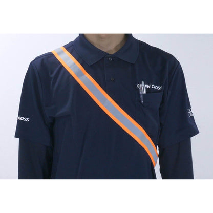 バックル付　反射タスキ　オレンジ
