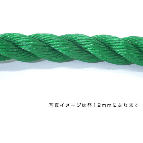ポリエチレンロープ　緑　３ｍｍ　２００ｍ巻