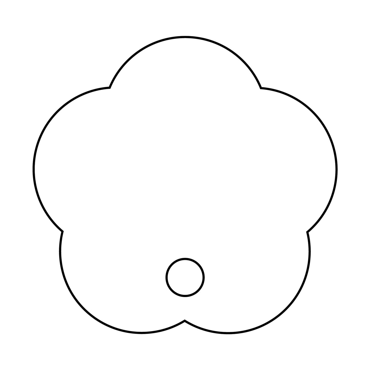 ＰＰうちわ　５枚セット　花型