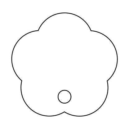 ＰＰうちわ　５枚セット　花型