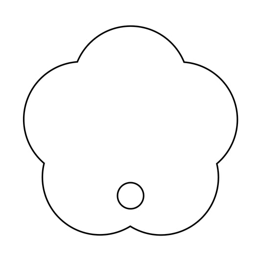 ＰＰうちわ　５枚セット　花型