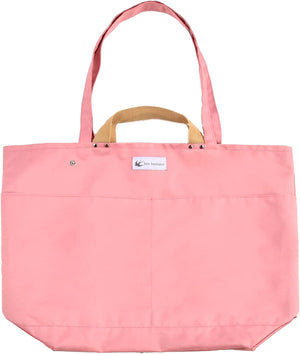 手提げ/肩掛け2wayスクールバッグ 丸洗い 軽量大容量 ピンクベージュ