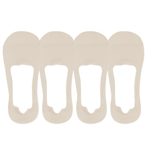 見せない靴下 カットOK ズレない E-SET ベージュ×4