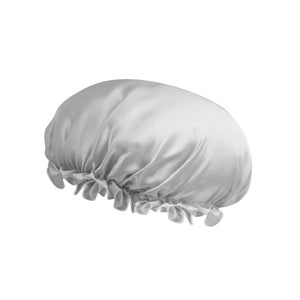 シルク100% ナイトキャップ ヘアケア 寝癖対策 Mサイズ パールグレー