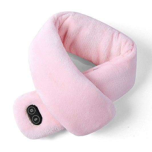 電熱マフラー　ネックウォーマー　ピンク　Ｈｅａｔｉｎｇ　Ｍａｓｓａｇｅ　Ｓｃａｒｆ