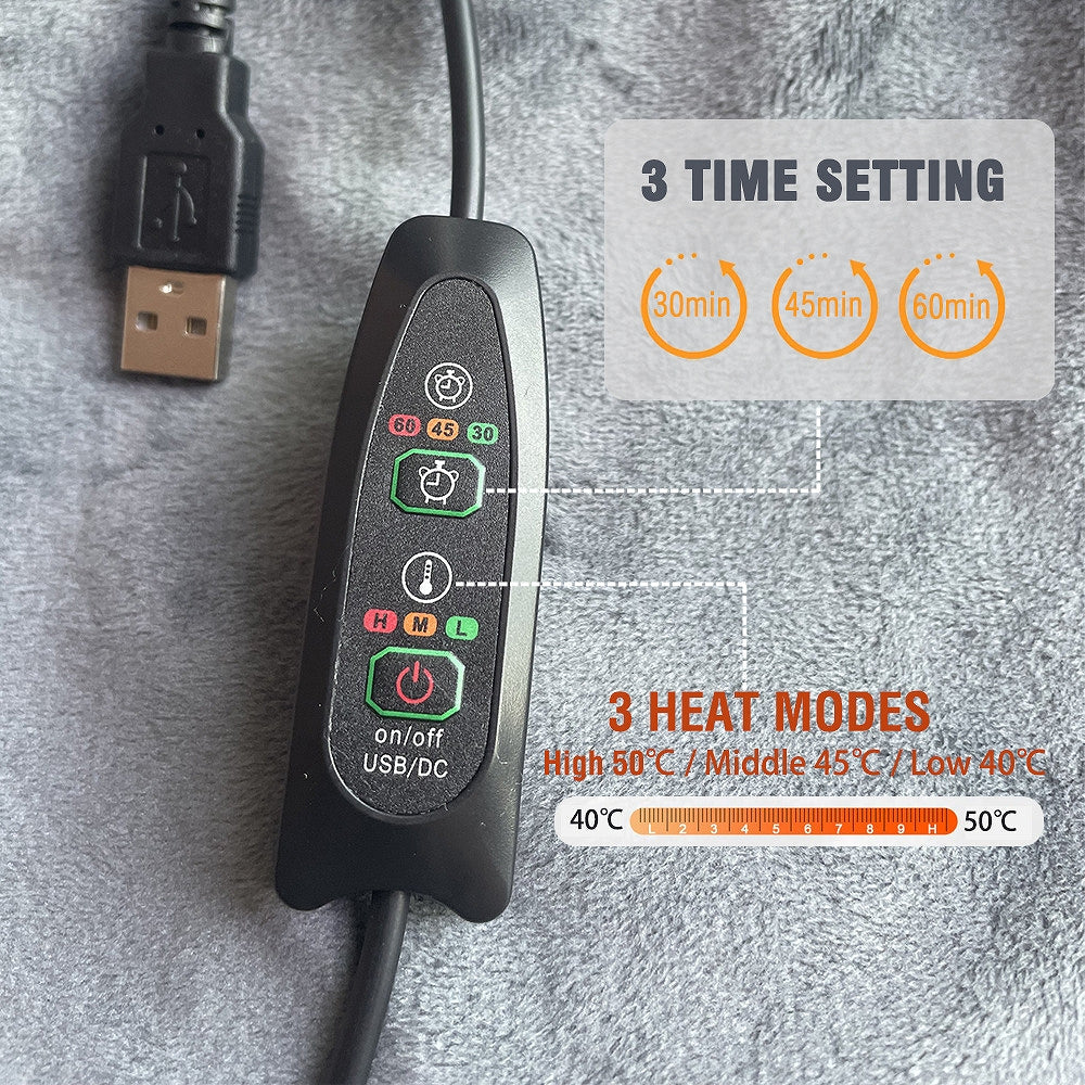 ＵＳＢブランケット　電気毛布　グレー　Ｅｌｅｃｔｒｉｃ　Ｂｌａｎｋｅｔ