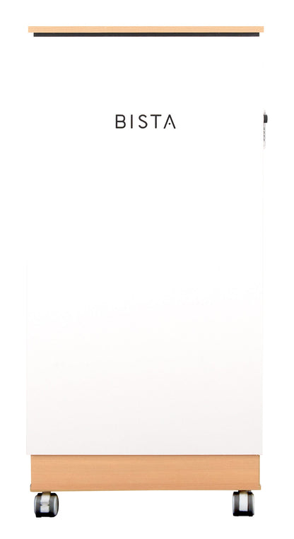 災害用備蓄スタンドＢＩＳＴＡ（ビスタ）キャスター付き　フルパッケージ　白