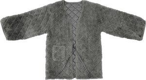 もこふわボア半纏（はんてん）　グレー