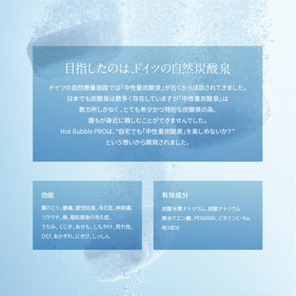 Ｈｏｔ　Ｂｕｂｂｌｅ　ＰＲＯ　重炭酸入浴剤　肩こり　冷え症 ９０錠×２袋入り