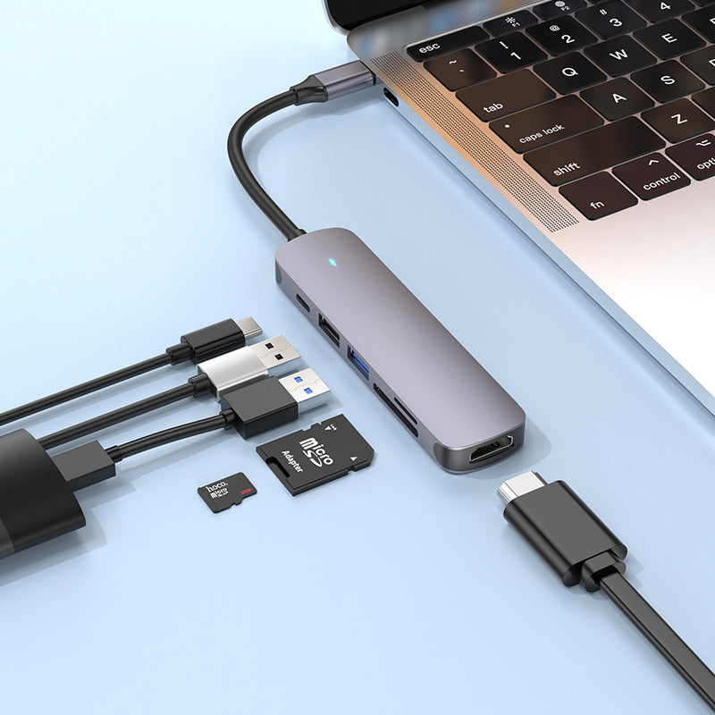 ６ｉｎ１　ＵＳＢ－Ｃ　ＨＵＢ（グレー）