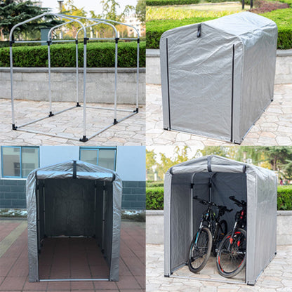サイクルハウス 自転車置き場 簡易ガレージ 自転車保管 雨よけ カバー 屋外用 省スペース タイヤ ガレージ用品 ガーデニング用品 季節用品 収納 物置代わり 事業所 施設 住宅向け