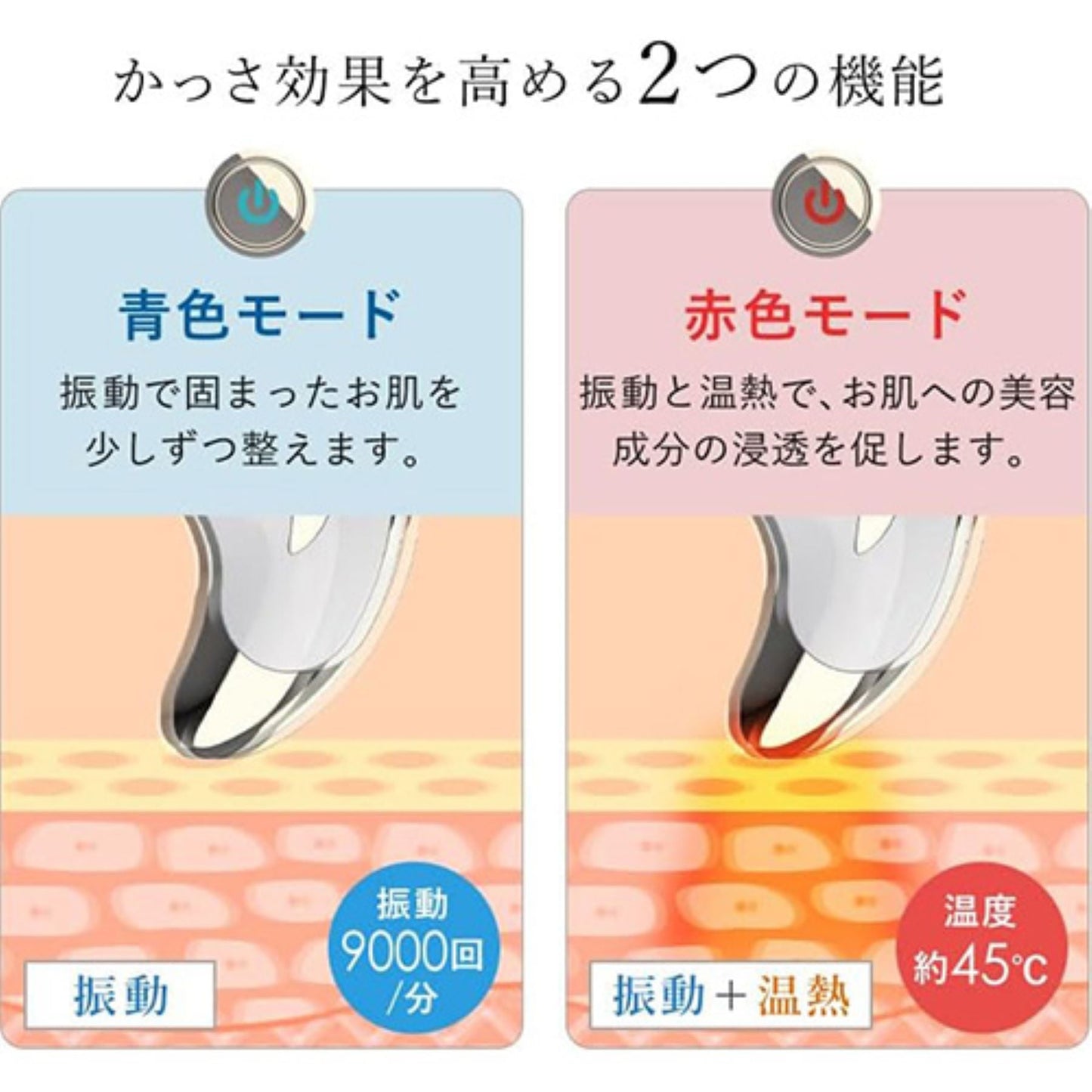 ポータブル電動かっさ　美顔器　温熱振動　ツボ押し　リフトアップ　目元表情筋ケア