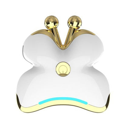 ポータブル電動美容ローラー　温熱　振動　光エステ　赤青ＬＥＤ　リフトアップ　ハリ