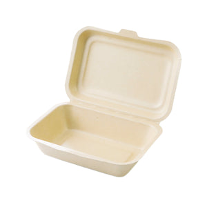 ＥＣＯ＆ＢＡＳＩＣ　バガス　ランチボックス　４５０ｍｌラミ加工　５０入