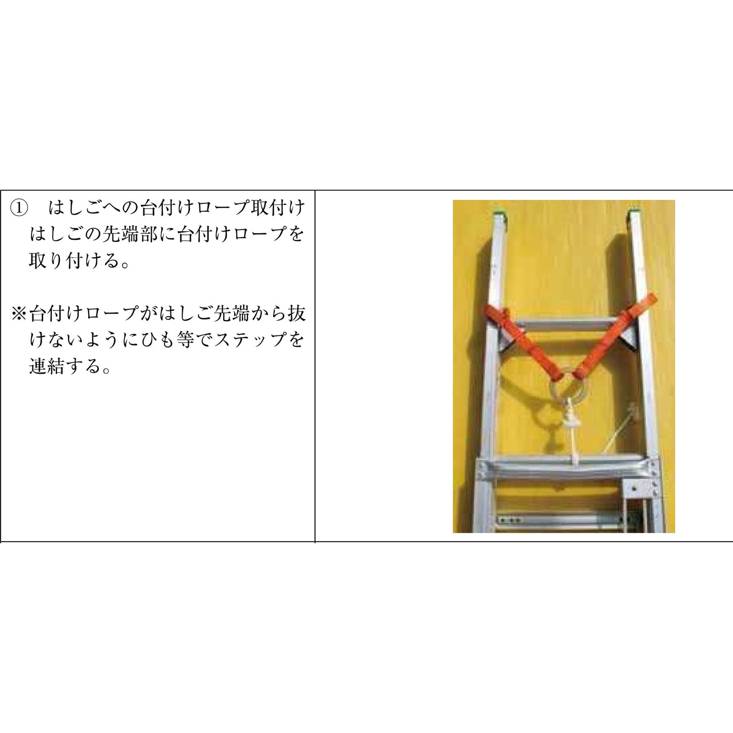 梯子用台付ストラップ　０．６２ｍ