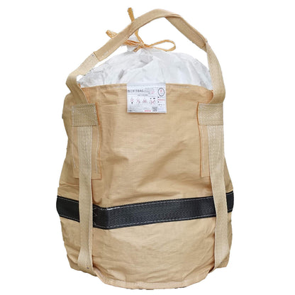 コンテナバッグ　丸型　漏れ防止タイプ　容量２００Ｌ　耐荷重１０００ｋｇタイプ　排出口あり　１０枚セット