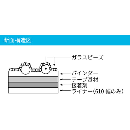３Ｍ　路面標示材　ＣＶ００１４　６１０ｘ４５．７Ｍ　ライナー付き　黄